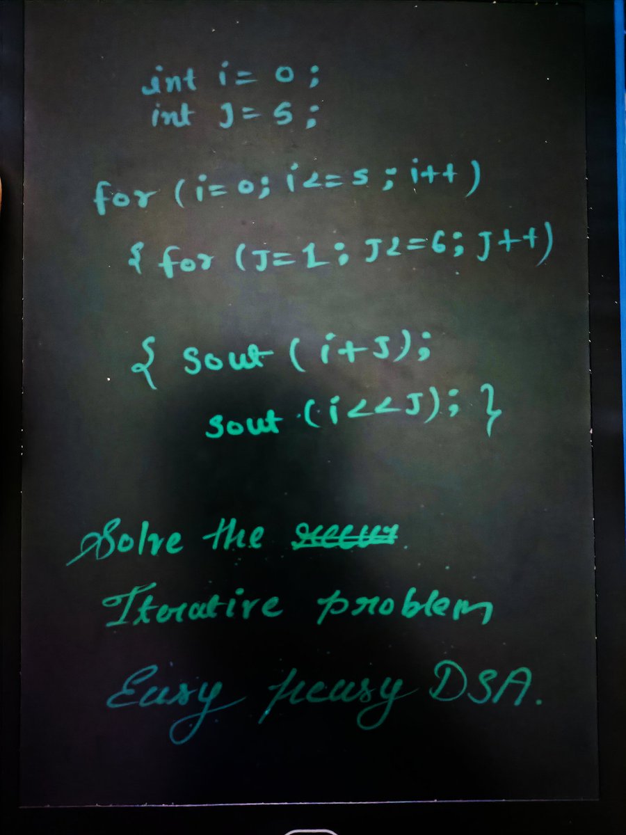 DevanshuMehra29's tweet photo. Hey give a try, solve the above sudo code
#java #psudocode #dsa #bits
#leftshift https://t.co/DA4Hdvtj7f