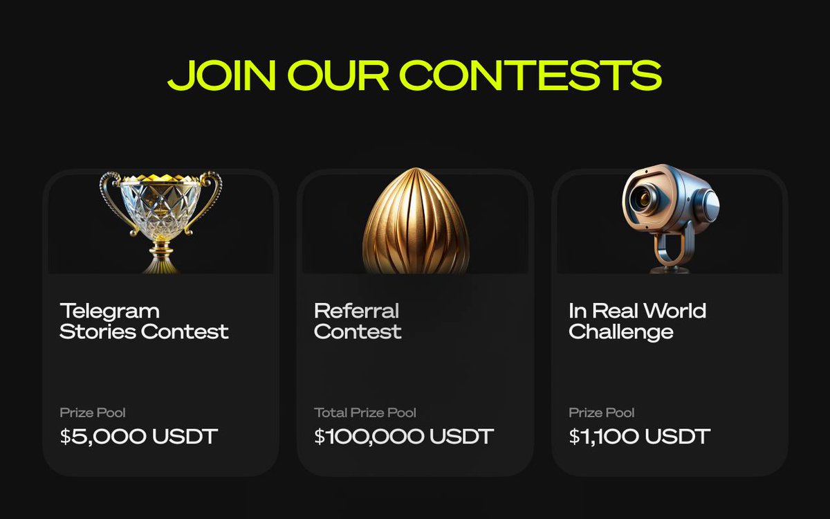 💥 Active Cyber Finance Contests with a Prize Pool of Over $150,000!

- IRL Contest
- Weekly Referral Contest
- Story Contest
- Ambassador Program
- Squad Competition

⚡️ Don't miss your chance for additional prizes before the Airdrop. Participate now: t.me/CyberFinanceNe…