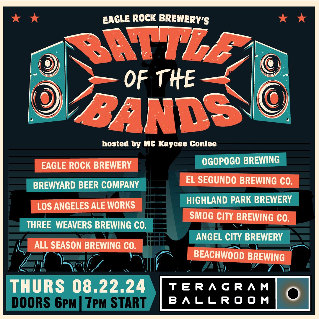 The time has come once again for our brewery band to rock out on stage with a bunch of our friends from the <a href="/LABrewers/">L.A. County Brewers Guild 🍻</a> guild.

This time we will be playing at the legendary <a href="/TeragramLA/">Teragram Ballroom</a> 🎸.

Get your tickets by clicking the link in bio before they are gone!