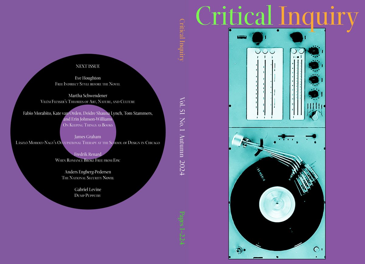 CriticalInquiry's tweet photo. Autumn 2024 issue is coming soon! https://t.co/nK6ofLsq7q