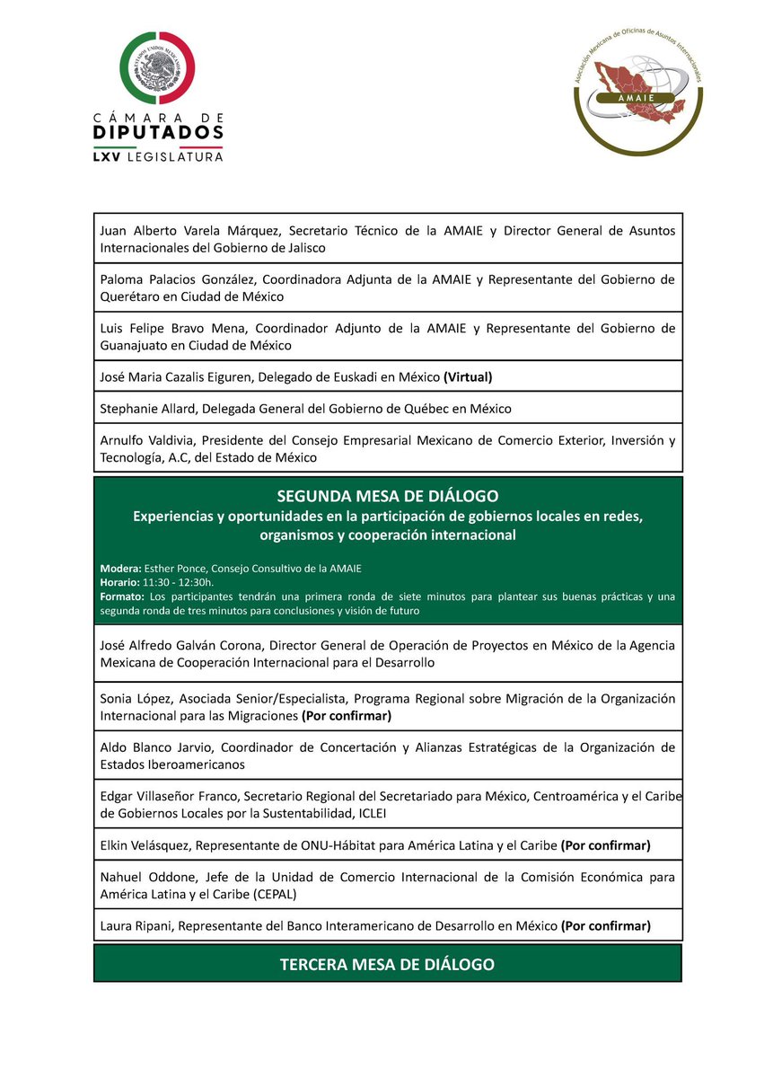 jorgeschiavon's tweet image. Un honor participar en el FORO NACIONAL DE LA  @Amaie_Mexico “INNOVACIÓN EN LA ACCIÓN EXTERIOR LOCAL” en @Mx_Diputados como Presidente de su Consejo Consultivo, representando a academia y @iberori. La acción internacional de los gobiernos locales es una necesidad, no una opción.