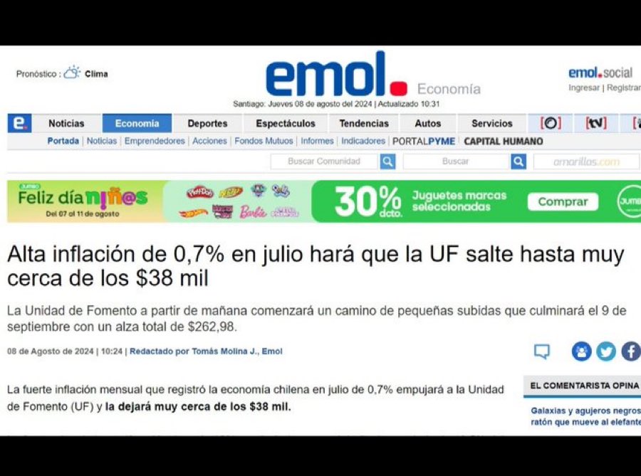 Hace 3 años que no hay Retiro de fondos previsionales y así está la inflación de <a href="/mariomarcelc/">Mario Marcel Cullell</a>. 
Exige tu plata antes de que te la roben.
Usa el hashtag #FuerzaAbuelaConNuevoRetiro