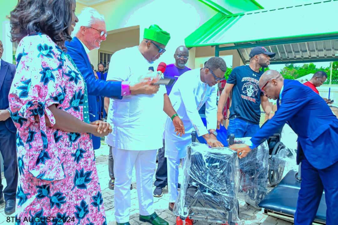 CalebMutfwang's tweet photo. Today, I had the privilege of receiving medical consumables valued at over $400,000 from Widows and Orphans International US, the US-Nigeria Law Group, and the Solomon and Mary Lar Foundation. I extend my heartfelt gratitude to these generous donors. Your efforts in mobilizing essential health resources and bringing them to Nigeria is a gesture that will forever be cherished.

Our role was to ensure the smooth logistics from the airport to Plateau Hospital. Unlike previous containers that were cleared but never seen, this initiative under our administration has successfully arrived and is visible for all to see. I have assured the people of Plateau that every fund allocated for their well-being will be used transparently and effectively.

I would like to specifically thank Reverend William Devlin for his role in facilitating this medical intervention. Additionally, I extend my appreciation to my dear friend and University course mate, Emmanuel Ogebe, who has tirelessly advocated for human rights and played a key role in the efforts to secure the release of Leah Sharibu and other girls from captivity.