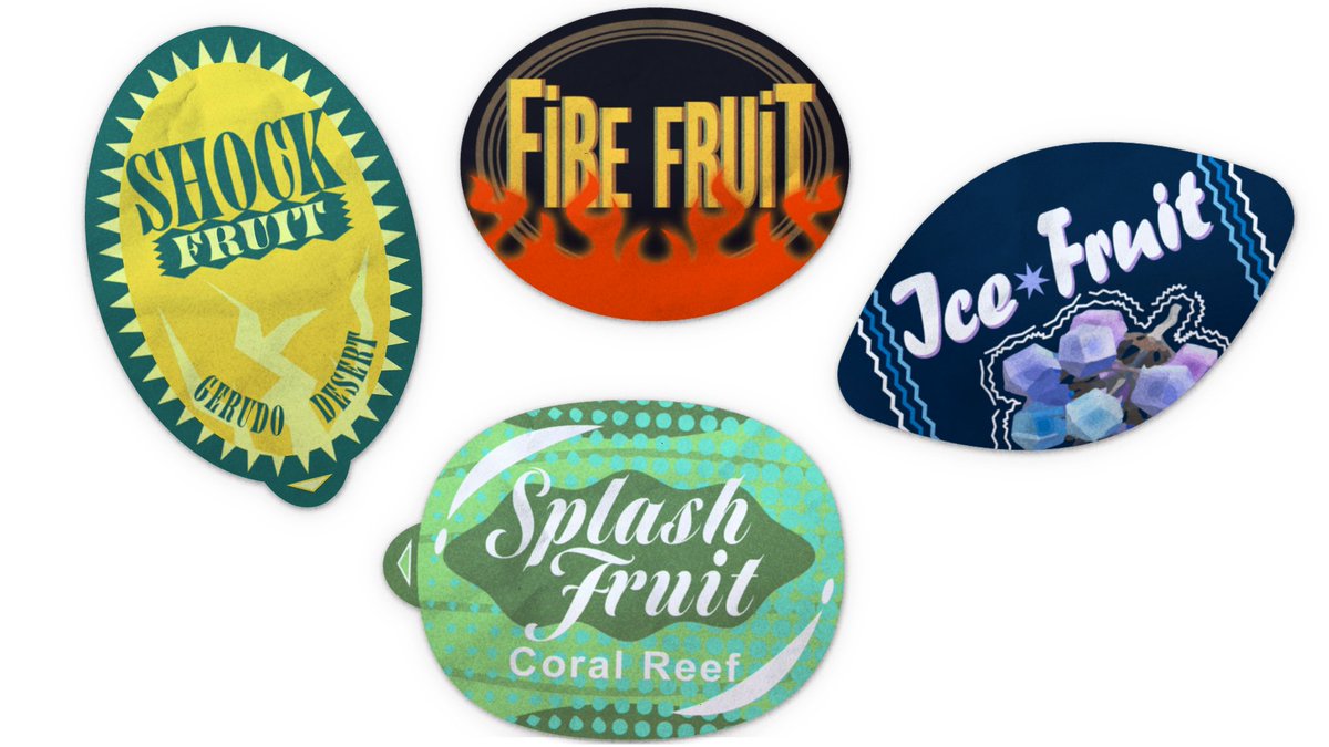 ArilynnArtwork's tweet photo. Some little mock fruit labels I made for fun, based on Tears of the Kingdom fruits! https://t.co/pXiVcUN088