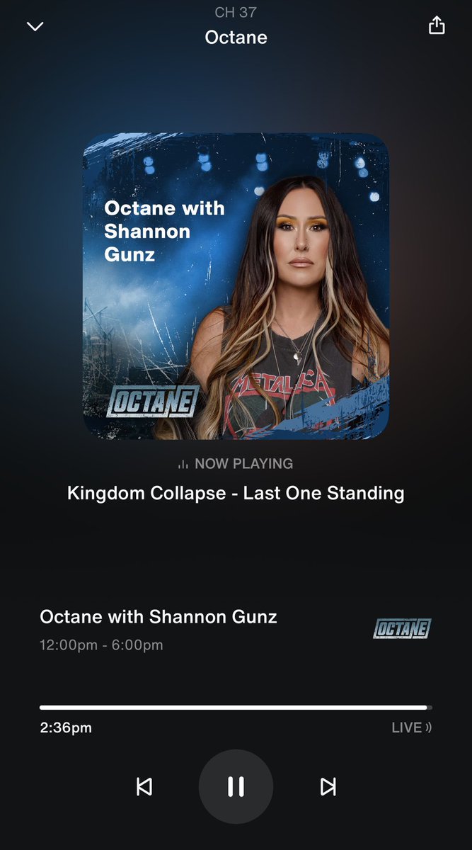 MetalMommaVA's tweet photo. Can’t think of a more perfect song I needed to hear today than one from @kingdomcollapse 💯 Appreciate you spinning LAST ONE STANDING @shannongunz keep giving these boys ALL the love @SiriusXMOctane!
#kingdomcollapse #belikejoe #kcarmy https://t.co/jJKBD3dJKv