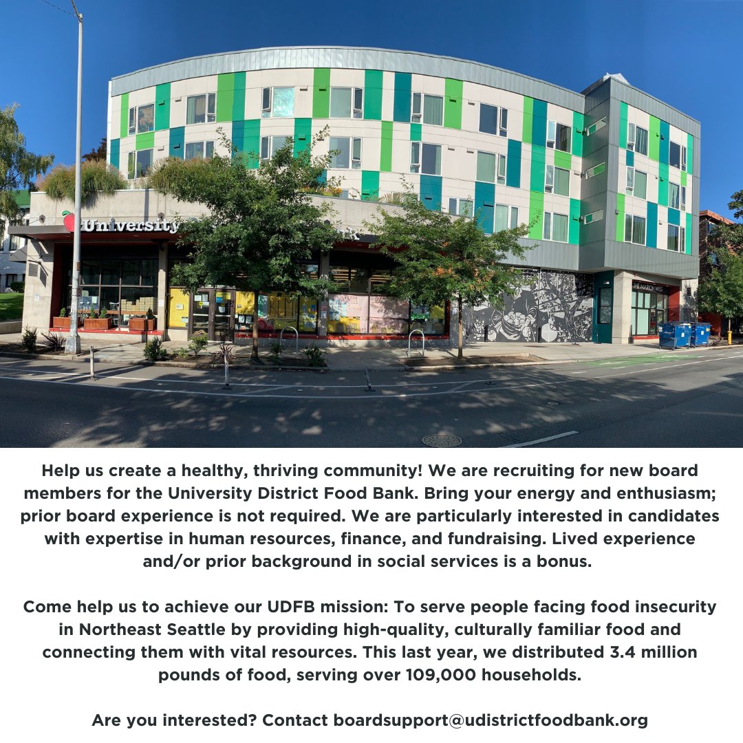 Seeking board members! Join a dynamic group working to improve the lives of our neighbors.