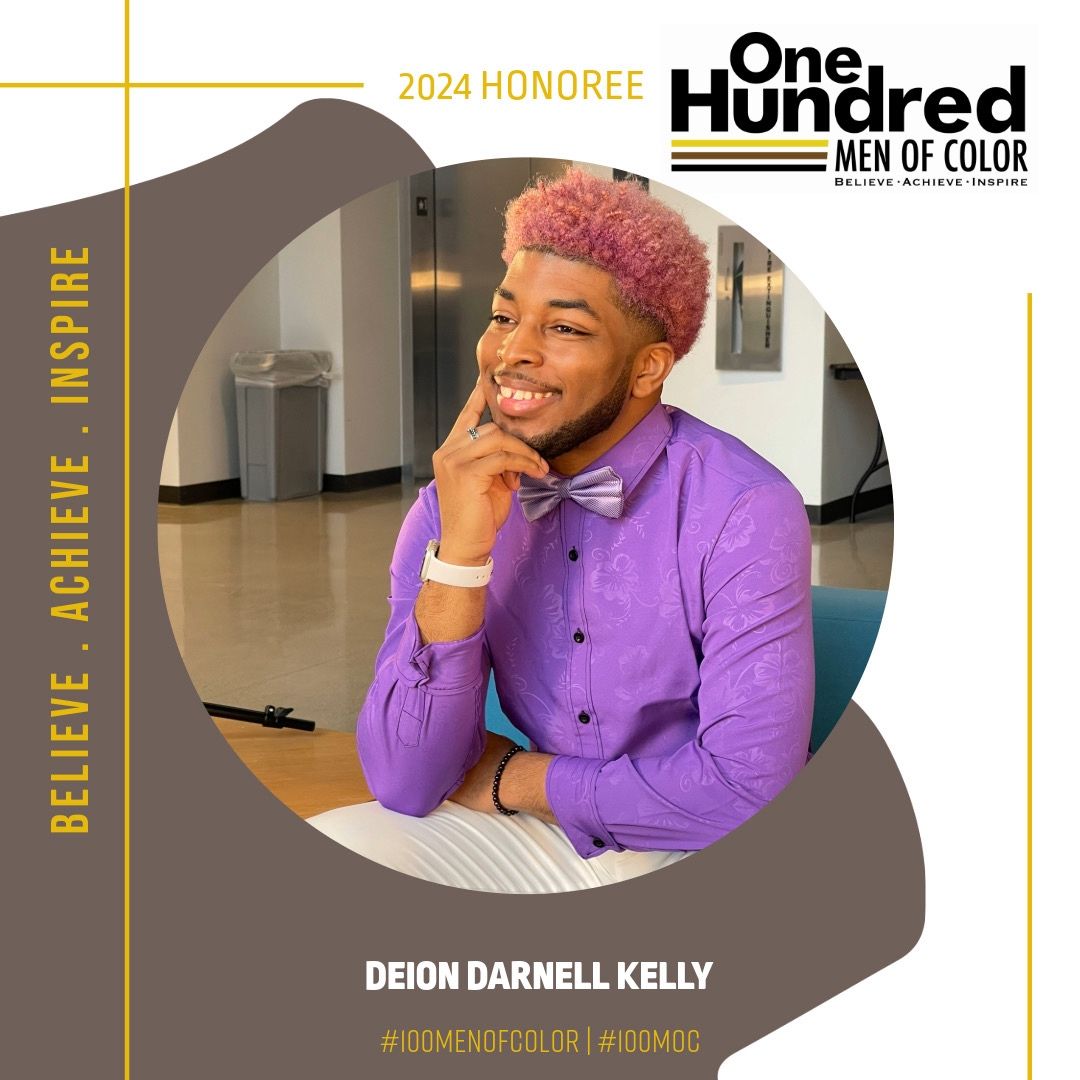 We are #TrinProud of fellow Bantam Deion Kelly '23. Deion is a 2024 honoree for the One Hundred Men of Color!  #TogetherWeTrin💛💙🐔