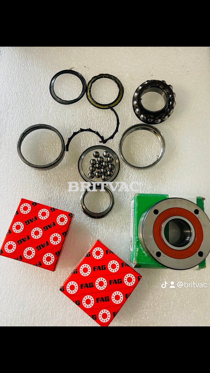 BritvacLtd's tweet photo. Out with the old, in with the new! 🛠️ Here are the new bearings ready to install into the Edwards XDS35i from the last video.

#vacuumpumpspecialists #vacuumpumprepair #bearingreplacement #tipseals #vacuumpumpservicing #scrollpump #edwardsvacuum https://t.co/AZgyqrYDJz