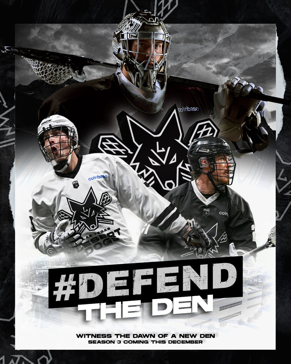 vegasdesertdogs's tweet photo. 𝘿𝙀𝙁𝙀𝙉𝘿 𝙏𝙃𝙀 𝘿𝙀𝙉 🏟️ 

Our hashtag for season 3: because these dogs don't back down 👊

#DefendTheDen https://t.co/rB5Hfyo7MY