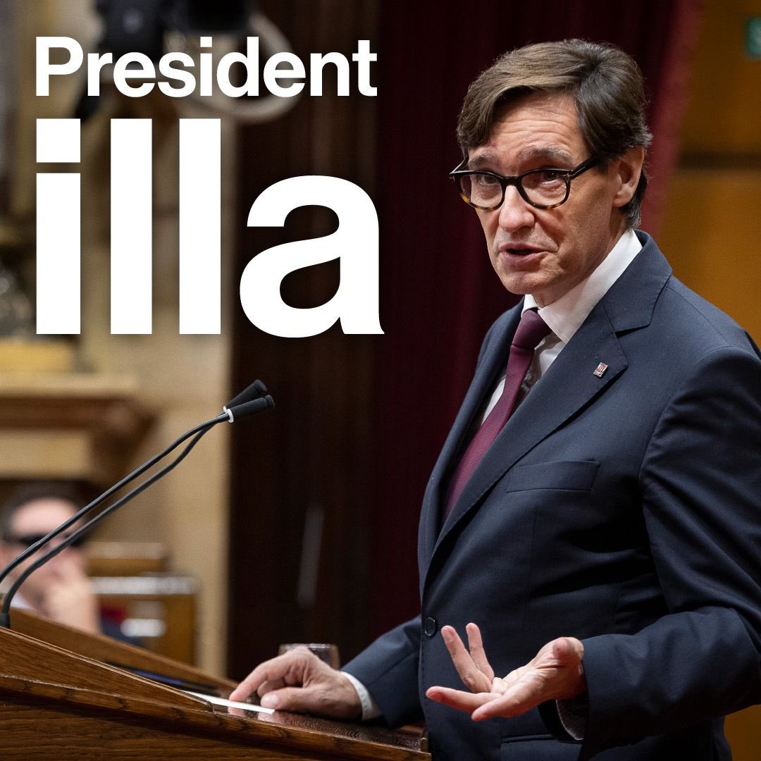 unitatdaran's tweet photo. ❤️Felicitats Salvador Illa Roca Roca President dera Generalitat de Catalunya!
💪🏽Se daurís ua naua etapa en Catalunya e en Aran, entà seguir trabalhant peth futur dera nòsta gent.
#UnitatdAran #UA #IllaPresident #Catalunya https://t.co/xbVZJ2CitD