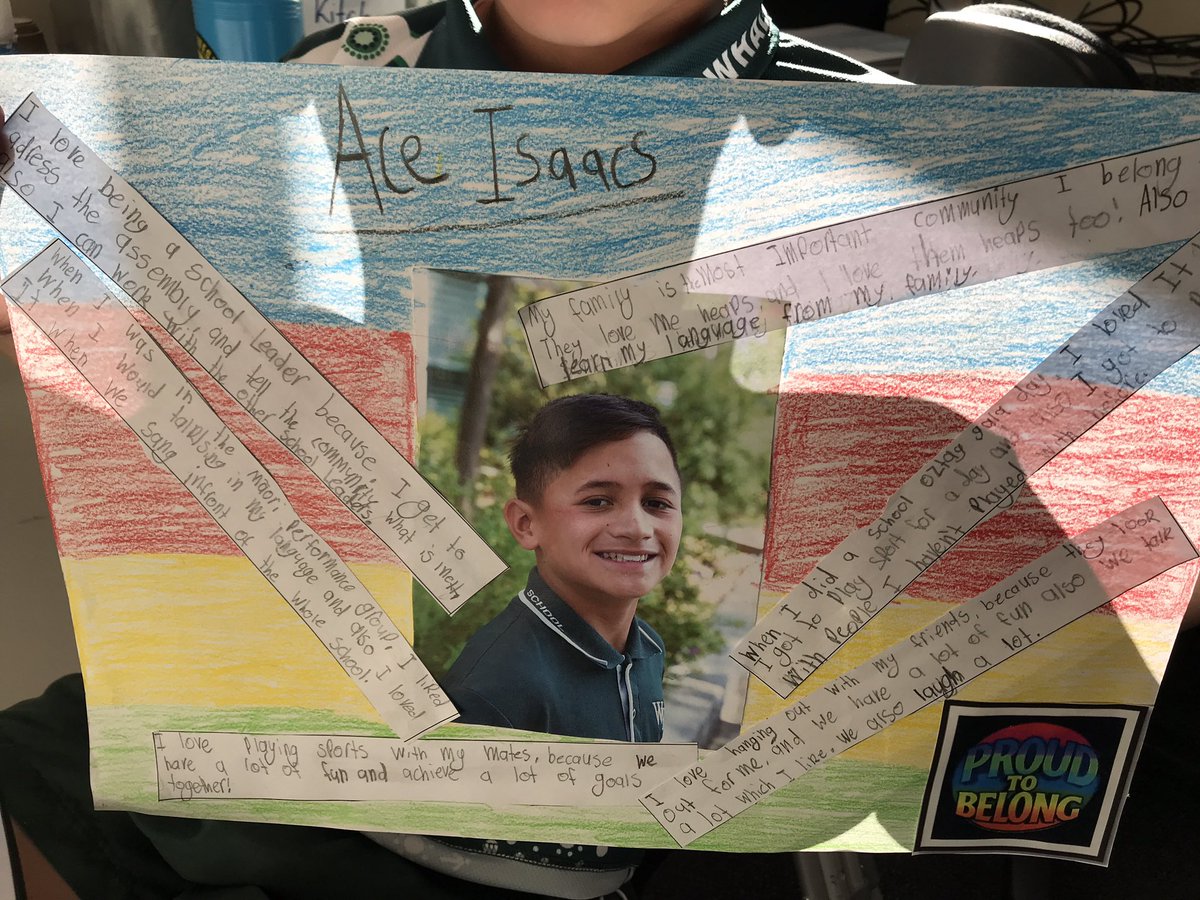 Proud to Belong <a href="/WhalanPS/">Whalan Public School</a> - students reflected on the groups they belong to and why they are proud to be part of them. <a href="/HelenPolios51/">Helen Polios</a> <a href="/Moth_T/">Tom Moth</a> <a href="/CathyBrennan1/">Cathy Brennan</a>
