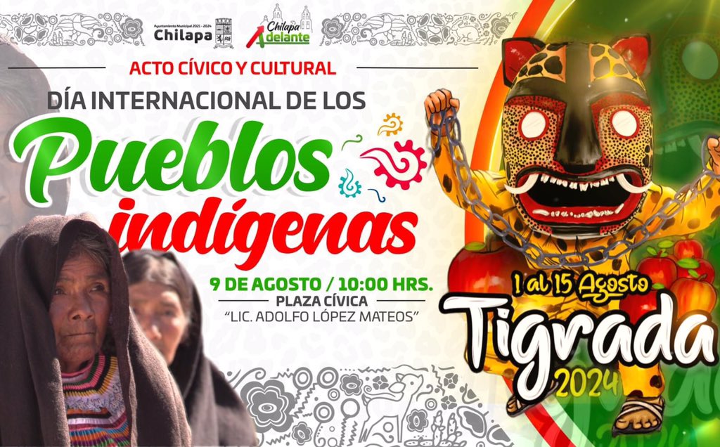 Acto cívico y cultural por el Día Internacional de los Pueblos Indígenas.