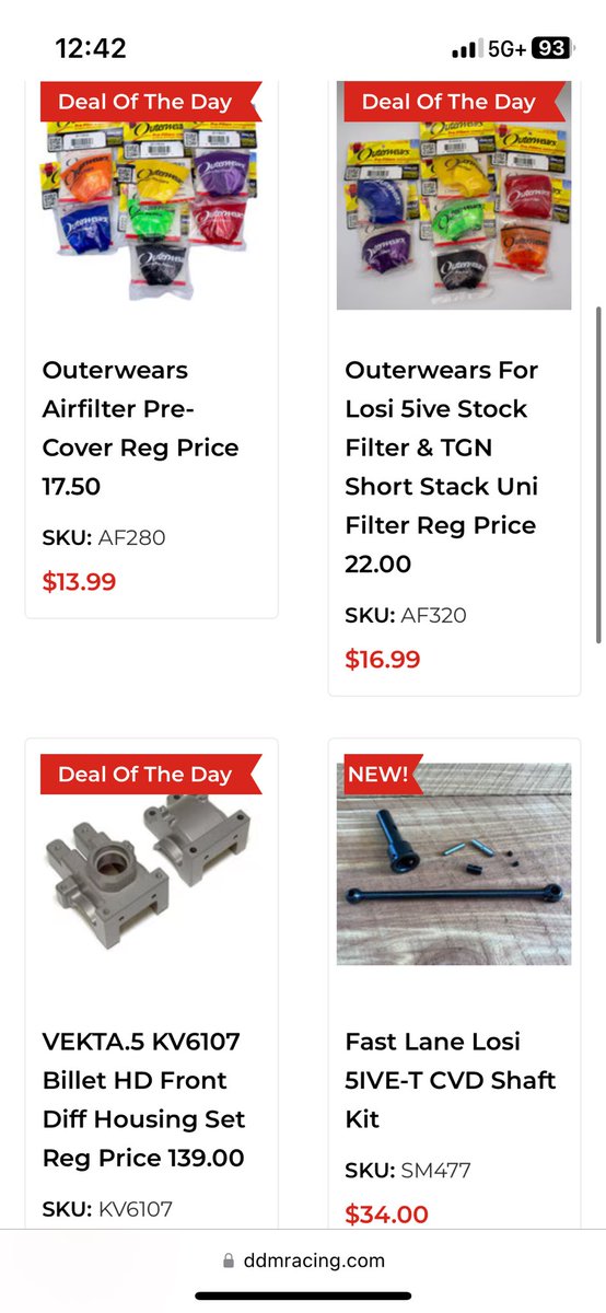 DDM Deal of the Day for 8/7/24! Outerwears pre filters for air filters Kraken VEKTA billet front diff housing