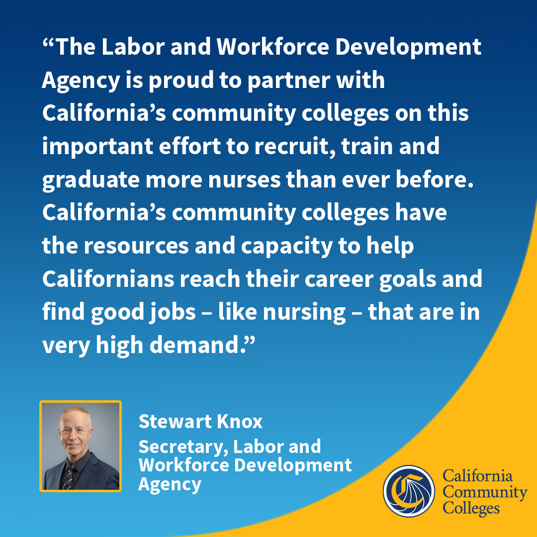 CalCommColleges's tweet photo. PRESS RELEASE: @CalCommColleges Expanding Nursing Programs to Meet State’s Regional Nursing Shortages. READ: https://t.co/q0fMkXH5TO.
#Vision2030
#CAWorkforce https://t.co/av9ZCI16Bc