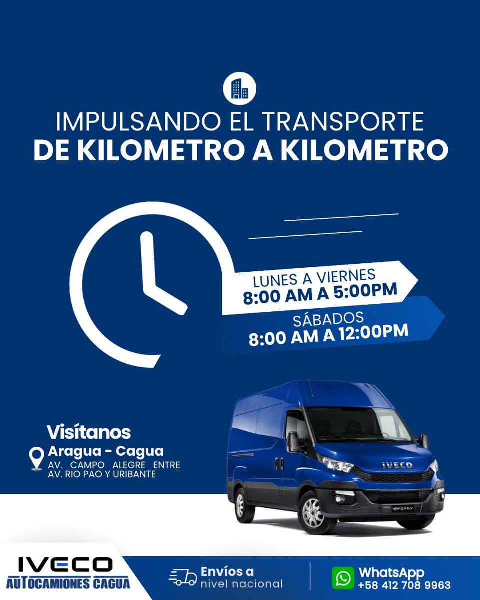 Visítanos en la antigua carretera nacional de Cagua Villa de Cura, Av. Campo Alegre entre la Av. Rio Pao y Uribante.

📲 Contáctanos a través de Whatsapp: 0412-7089963

#ivecovenezuela #venezuela #concesionario #camion #arc #Aragua