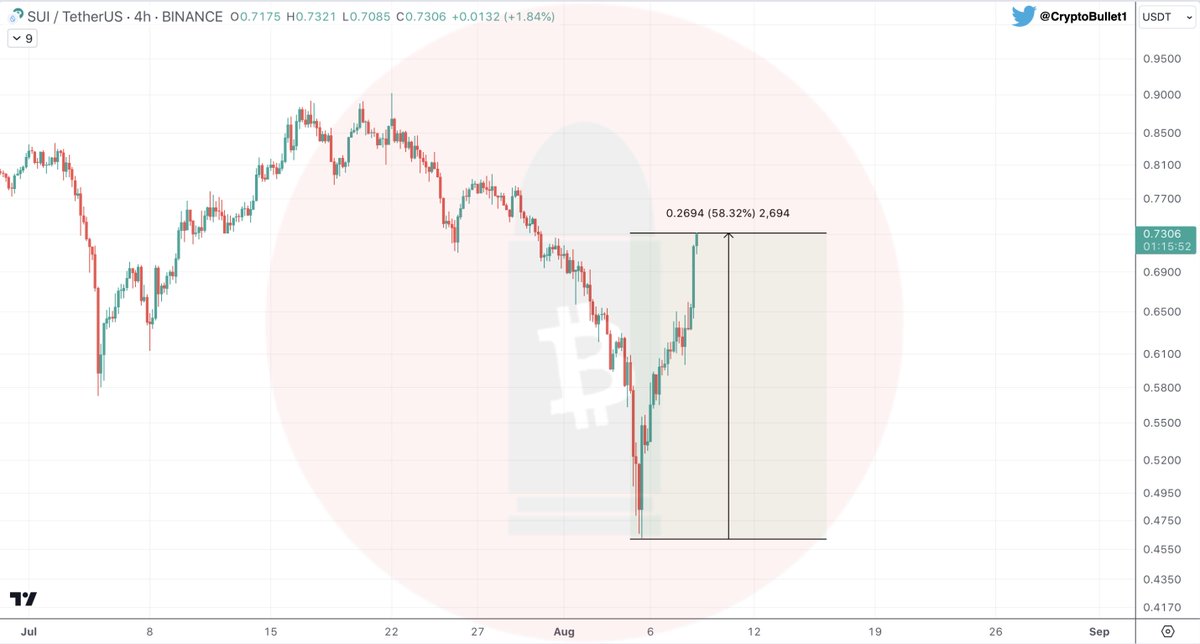 $SUI +58% rebound 🔥 💪 

I have never doubted you dear