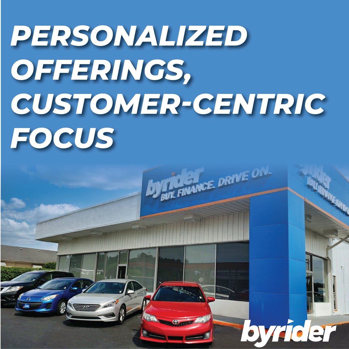 ByriderFranOpp's tweet image. At Byrider, we’re all about understanding and meeting your needs! 🚗💡 With data analytics, feedback, and market research, we tailor our inventory to your preferences, from make/model to financing options. Learn more ➡️ byrider.us/BFO-Weekly