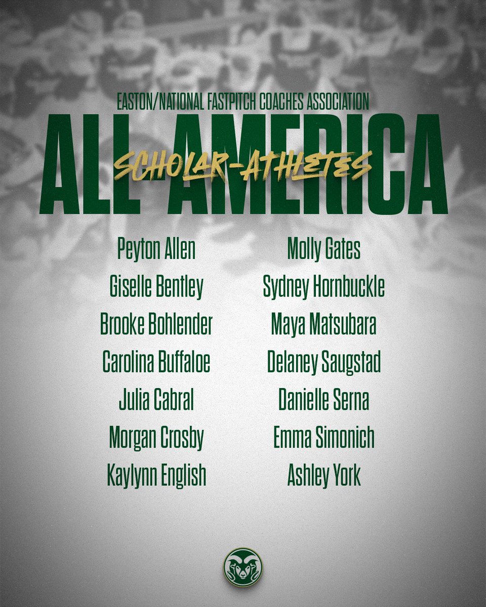 1⃣4⃣ of our 𝓼𝓽𝓾𝓭𝓮𝓷𝓽-athletes were named to the Easton/NFCA All-America Scholar-Athletes list this week! Proud of all these Rams!

#Stalwart x #CSURams