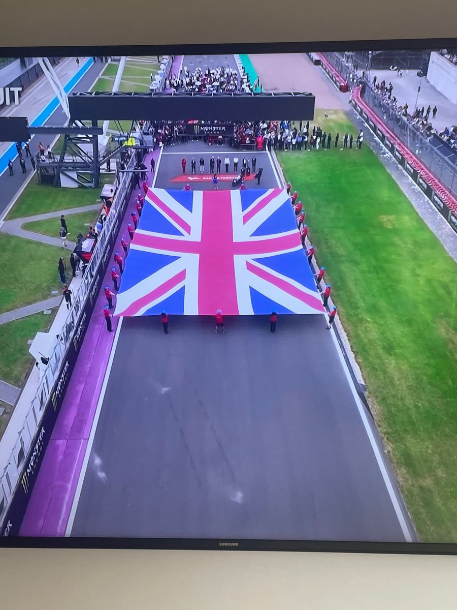 Connor0744's tweet image. Another event working at Silverstone complete ✅🏍️ 

Being part of the team to take the flag onto the grid for the national anthem was cool and scary, live on tv! Imagine getting to cool that place ‘work’ a few times a year 😌
