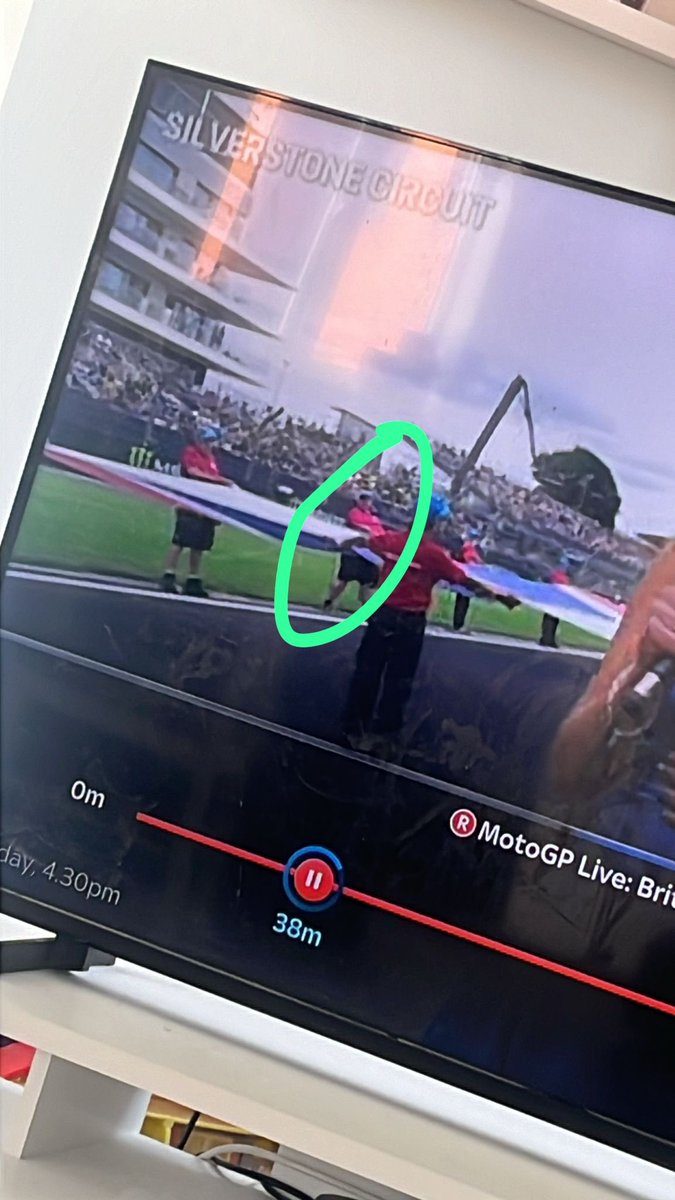 Connor0744's tweet image. Another event working at Silverstone complete ✅🏍️ 

Being part of the team to take the flag onto the grid for the national anthem was cool and scary, live on tv! Imagine getting to cool that place ‘work’ a few times a year 😌