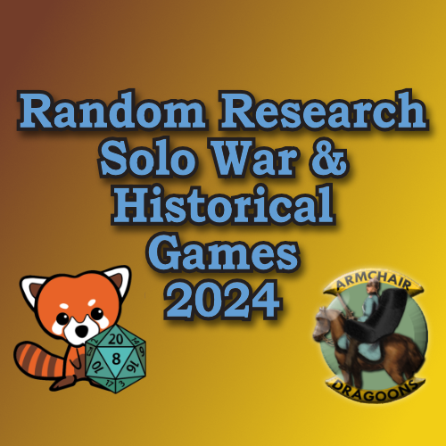 Random Research: Solo War &amp; Historical Gaming 2024

Last year, we partnered w/ Beyond Solitaire for a survey about your solo wargaming prefs &amp; a plan to make it an annual event
Well, here we are "next year" – time to run this again!

wp.me/pae4WL-9Gd