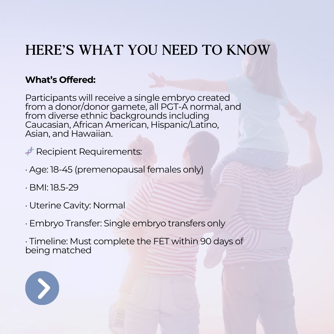 AOKEMBRYOS's tweet photo. We are thrilled to announce our participation in a clinical trial that allows us to automate the vitrification process. We're looking for 200+ recipients who dream of growing their families through donated embryos! Learn More: https://t.co/YFHAEGVgL4 https://t.co/YU4IrsUdav