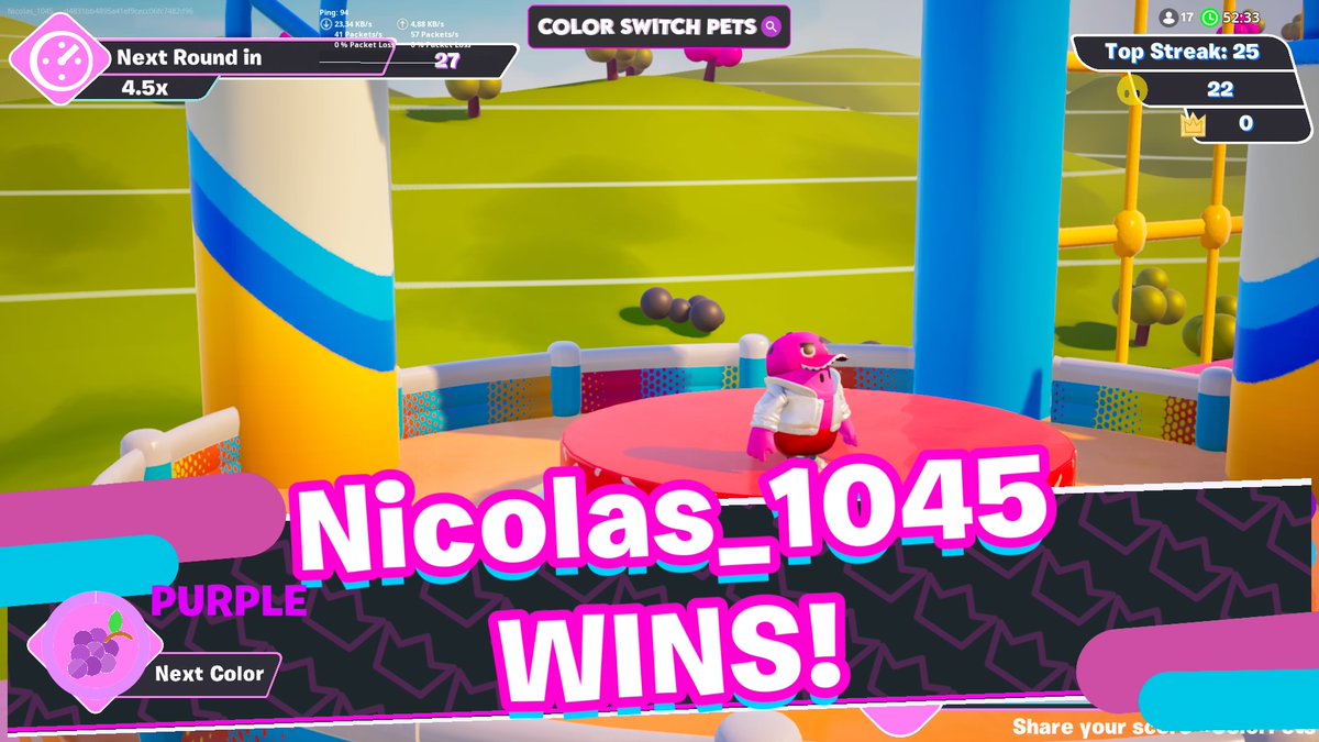 dnicolas222's tweet photo. Se logrooooo vamooooo #ColorPets el mejor mapa que eh jugado XD https://t.co/TtulyAcRr9