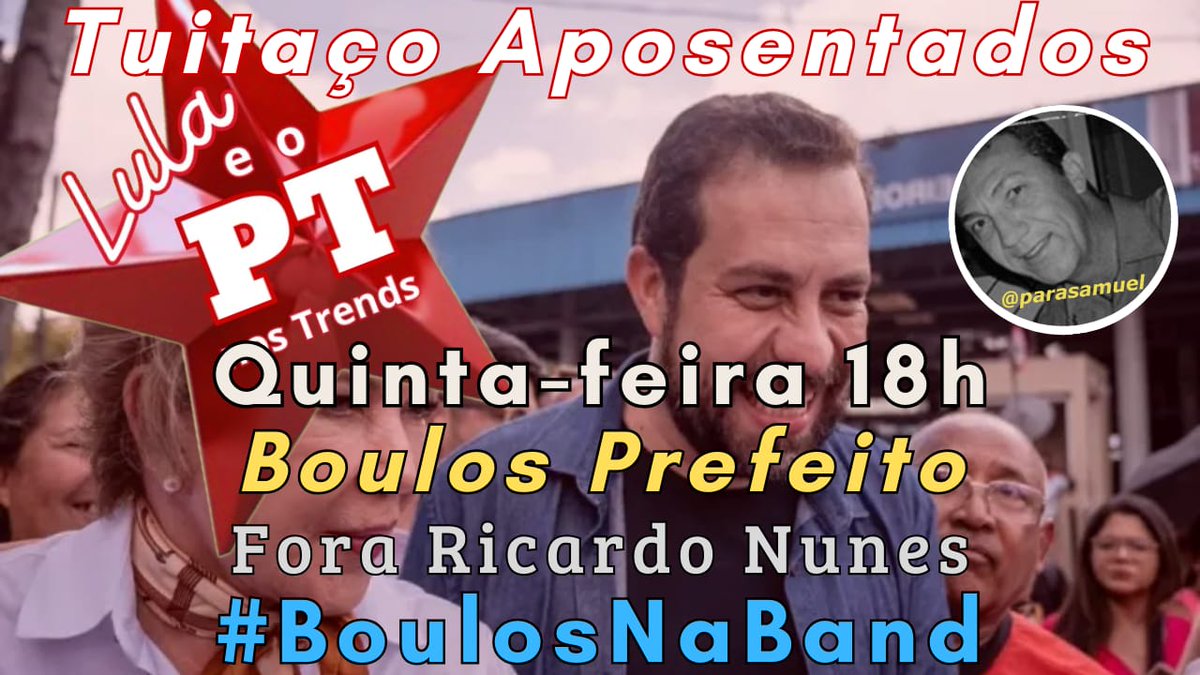 <a href="/bandnewstv/">BandNews TV</a> "Respeito aos aposentados PMSP! Cancelar o desconto de 14% é urgente, Prefeito Ricardo Nunes.
<a href="/ricardo_nunessp/">Ricardo Nunes</a>
<a href="/camarasaopaulo/">camarasaopaulo</a>
<a href="/crismonteirosp/">Cris Monteiro</a>
<a href="/DanielAnnenberg/">Daniel Annenberg</a>
<a href="/danilodoposto/">Danilo do Posto de Saúde</a>
Boulos Prefeito
Fora Ricardo Nunes
#BoulosNaBand"