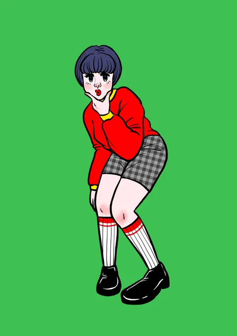 #お絵描き#イラスト#女の子 #レトロ#ファッション #ヘアスタイル#本の挿し絵のお仕事したい #広島在住 #広島在住イラストレーター#nostalgia#retro#retrostyle#japanesegirl 