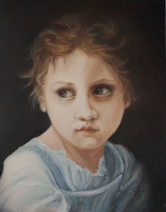 PaintedNames's tweet image. Art of the Day: "the glance". Buy at: ArtPal.com/jaynefarrer?i=…