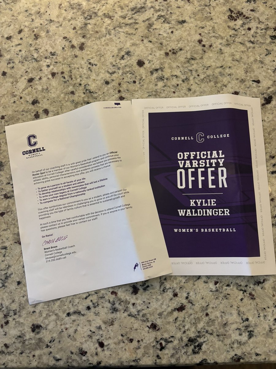 Really excited and blessed to receive an offer to play at <a href="/CornellRamsWBB/">Cornell WBB</a> 💜💜 Thank you Coaches for the opportunity! 
<a href="/INEliteHavoc/">Havoc Basketball</a>