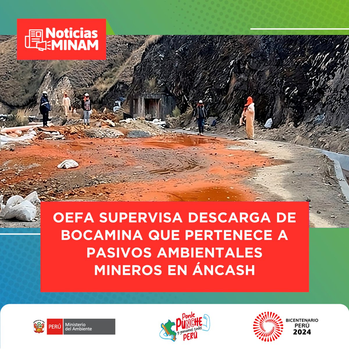 MinamPeru's tweet photo. 📢 #NotasMINAM | El @OEFAperu realizará muestreos ambientales para determinar la calidad del efluente y definirá el área afectada y el impacto generado.
📲 Leer más ➡️ https://t.co/v5O78hTMPz
#MINAM | #ambiente | #conservación | https://t.co/y3B2DjzJz1