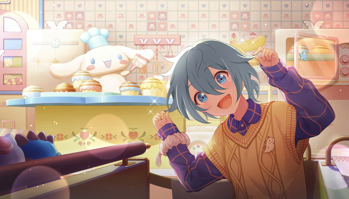 niki_kisser's tweet photo. tried to edit a prsk card 😢 i have a hc that baby niki would've Loved cinnamoroll and went to themed cafes with his dad https://t.co/ZWO9yG5ZvC