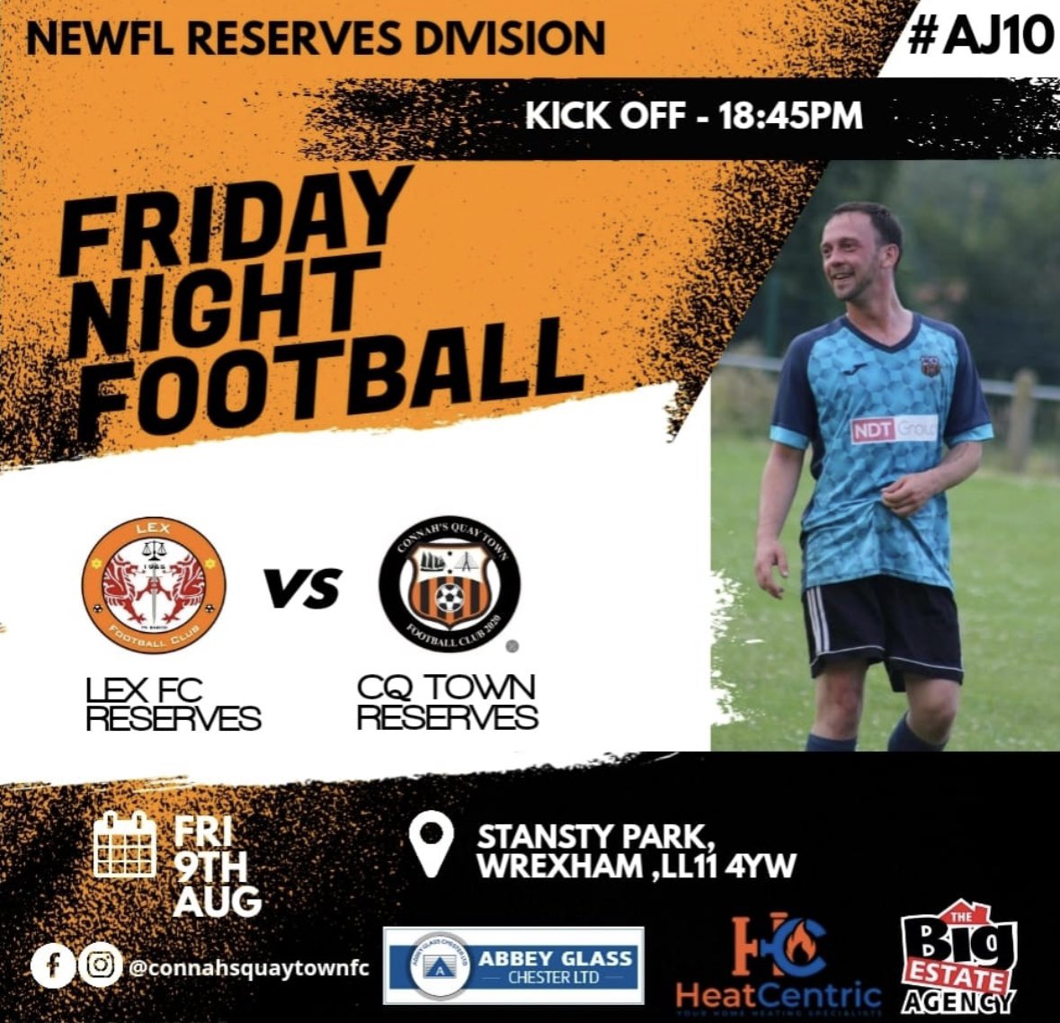 It’s Matchday!

The ressies head over to stantsy park to take on <a href="/LexFc1965/">Lex Glyndwr FC</a> reserves.

📆 09/08/24
🏆 NEWFL Reserves Division 
🏟️ Stansty Park LL11 4YW
🎟️ Free 
⏰  18:45 KO

Come on lads 🫡

#AJ10 #UpTheTown