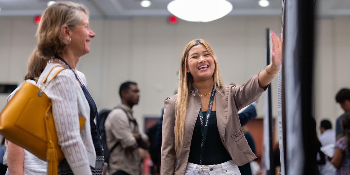 UTMDAnderson's tweet photo. Today, students from the CATALYST Summer Training Program presented their research projects. From the 16 programs, more than 230 posters were presented and eight awards were given. #Research #SummerTraining #STEMEducation #MDAnderson #EndCancer https://t.co/rpyuG4VM1n