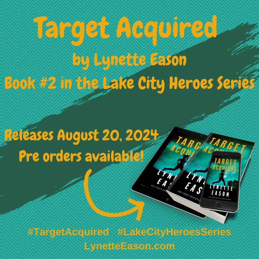 Book #2 in the Lake City Heroes Series, Target Acquired, is coming soon - August 20 in fact! 
Pre order now through Baker Book House for a 40% special price of $10.79 AND free shipping! But this deal is only good through August 19, 2024. 

#TargetAcquired #LakeCityHeroesSeries