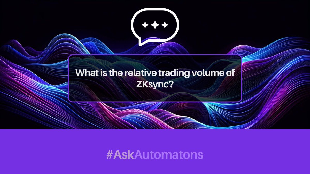 automatonsai's tweet photo. ZKsync is seeing some serious trading action! Find out the relative trading volume and join the conversation. 

Learn more: https://t.co/xbkA2Gy5Kj 

$ZKSYNC #cryptovolume #ZKsync  #cryptocurrency #crypto #cryptoai #ai https://t.co/v8qMTfCNwJ