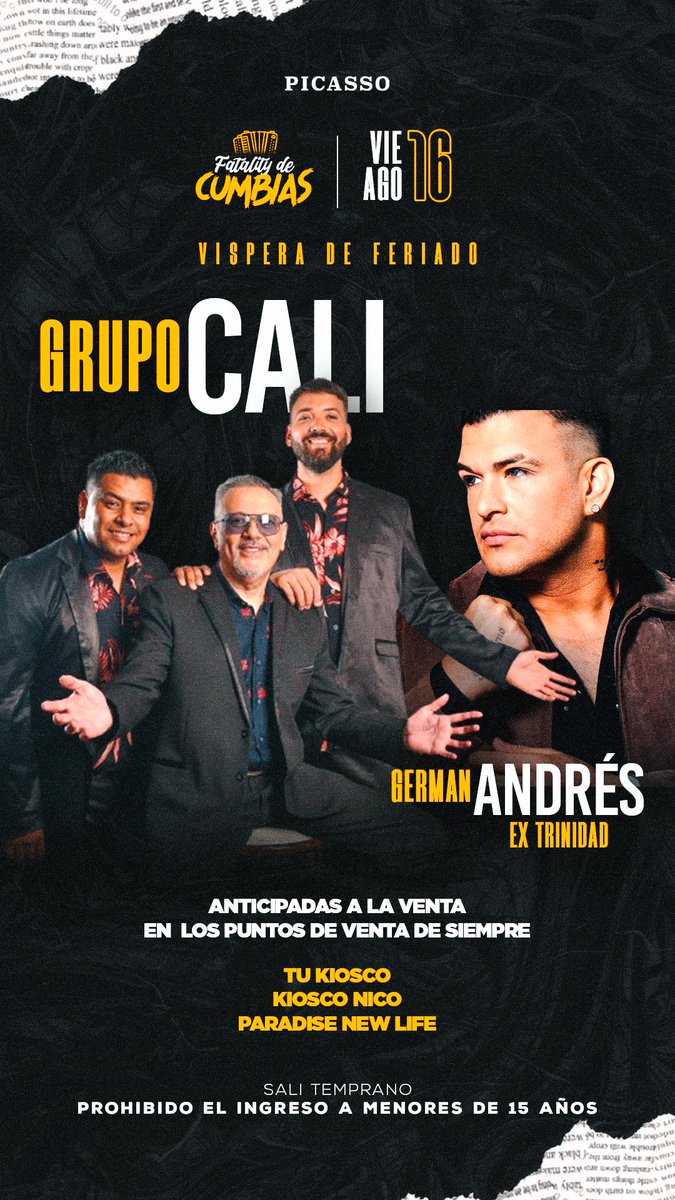 Viernes 16! Viernes de Fatality! 
Agendá la fecha  !
Anticipadas en los puntos de venta de siempre !