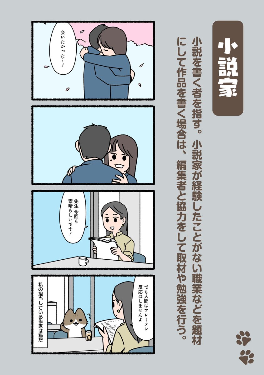 #ぱんだにあ 先生の『#ねこのおしごと』。
第105回は「#小説 家」です。
https://t.co/jDs0MdNiRO 