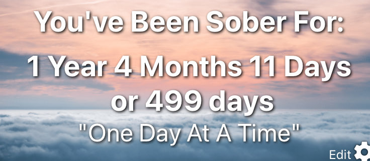 RacingToDisney's tweet photo. Tomorrow is day 500 being sober. I want to extend my heartfelt gratitude to friends and Family for everything. To my online friends, thank you as well. #NewLifeNewMe https://t.co/4JqNiBbthP