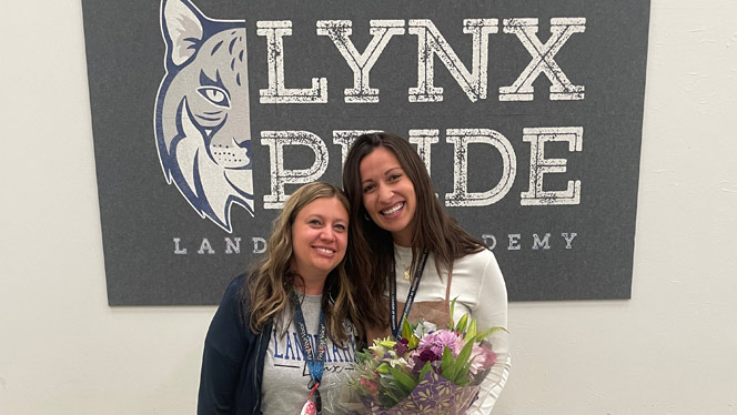 LandmarkAcadem1's tweet photo. The 2022-23 school year saw Melissa Romer develop an important characteristic – becoming a leader. It's one of the reasons she was honored as an Excellence in Teaching winner as part of the NHA Excellence Awards. Learn more: https://t.co/XW3bPYeZyc
#LandmarkAcademy #LynxPride https://t.co/6NKoY4fSAG