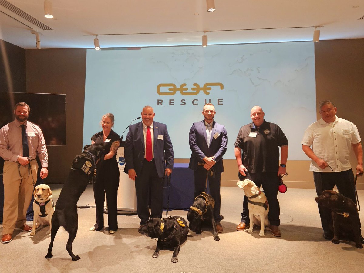 Chief Counsel Joyce King,  Investigator and ESD K9 Handler Justin Walters, and K9 Duke joins OUR Rescue CEO Tammy Lee at the Coalition to End Sexual Exploitation Global Summit Gala at the National Law Enforcement Museum.  K9 Duke assists on all INTERCEPT search warrants.