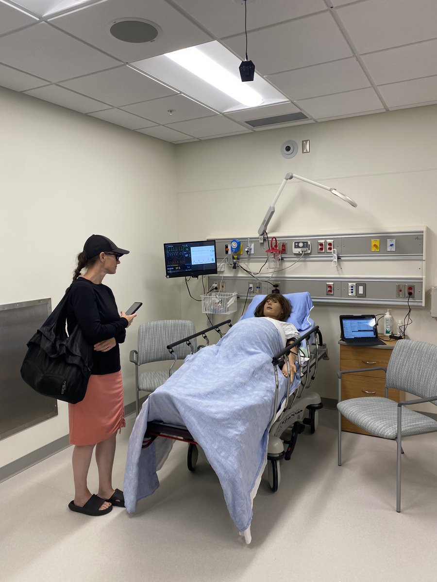 PublicSchoolsAB's tweet photo. Members continued the afternoon at the Grande Prairie Regional Hospital &amp; the Health Education Centre where students get hands on learning through simulation rooms labs. #AugustPSBC #ABpublicschools https://t.co/DbnaS659mf