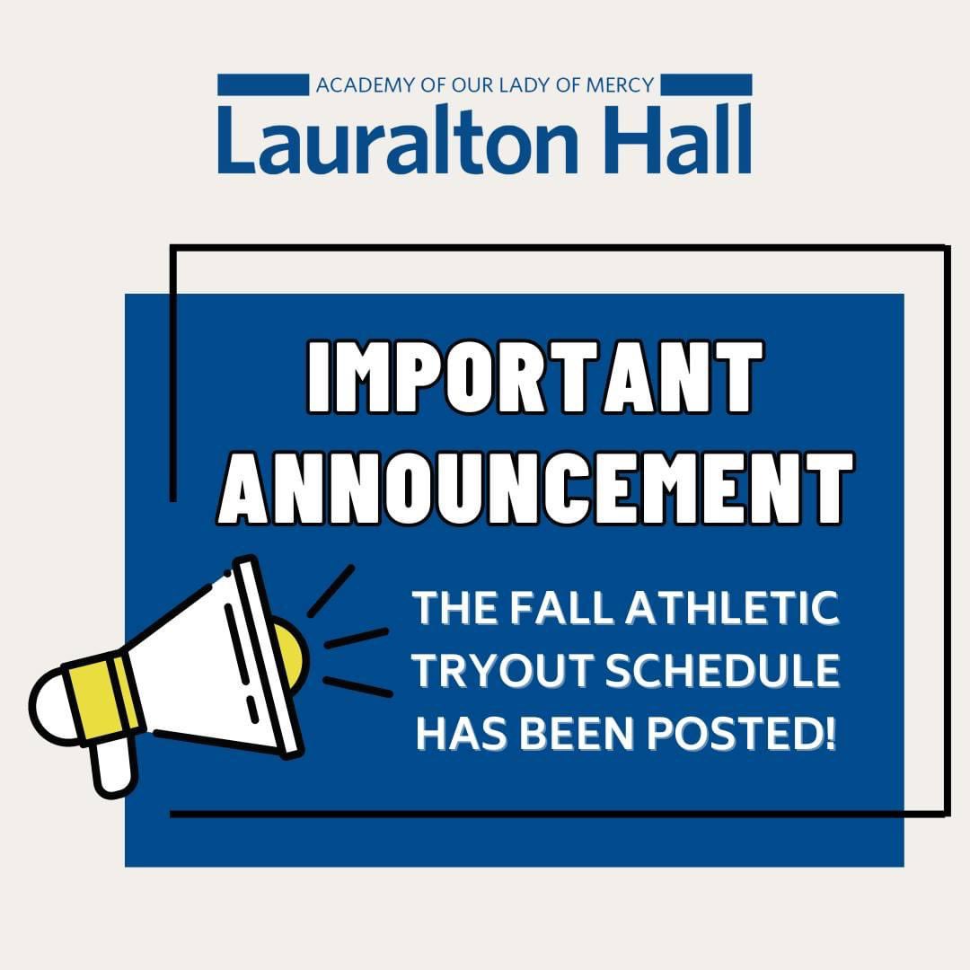 AthleticsatLH's tweet photo. The Fall 2024 Athletic Tryouts Schedule has been posted! 🌟

We look forward to welcoming new and returning fall athletes to campus. Please visit https://t.co/UI3RHbQiQo for more information. ⚽️🏑 #LHAthletics https://t.co/rdPOfMPEol