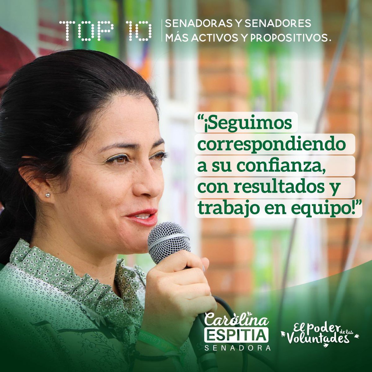 CaroEspitiaJ's tweet photo. 💚🌻Somos un proceso de resultados; hemos demostrado que se pueden hacer bien las cosas. Ahora, desde un nuevo escenario, somos el equipo del Partido Verde más activo y propositivo del Congreso.

#ElPoderDeLasVoluntades https://t.co/Bv13fFLcpp