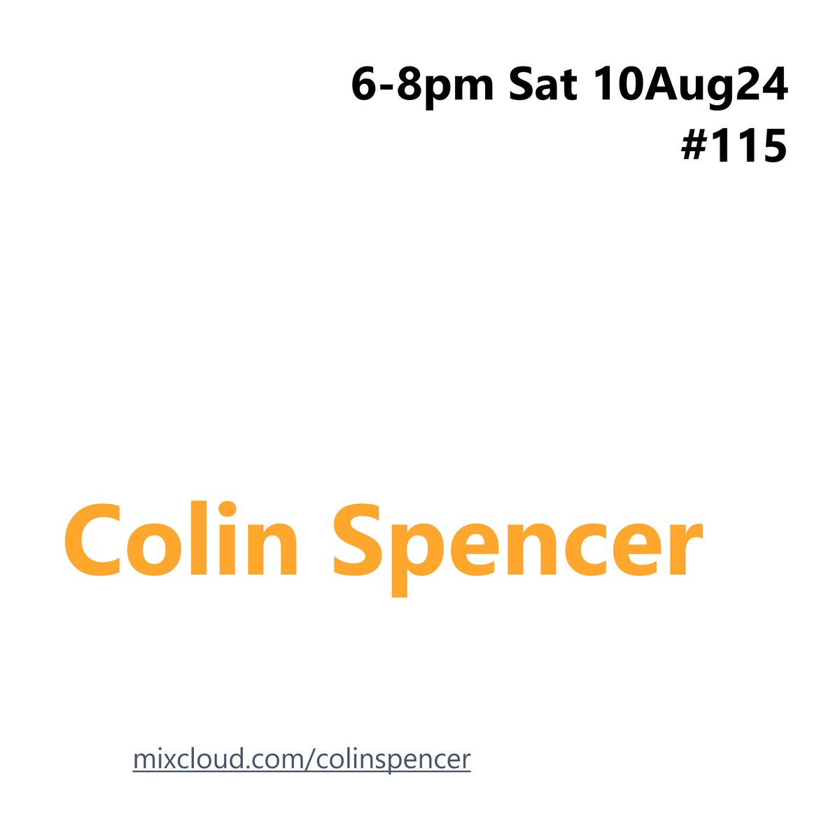 ColinsCuts's tweet photo. #EXCLUSIVES
by
#1i2c, #Bloom, #milan : #IdiotSynchrony Mix, 3x #TenCenturions &amp; #TheGlidingFaces : #NatureOfWires Remix get their #worldwide firstplays during #ColinSpencer Programme #115

🔊https://t.co/hIq4qdv1UW🎧
Saturday 10 August 2024
6-8pm (#UK times)

#DiscoverAndRemember https://t.co/WHBZcndxa8