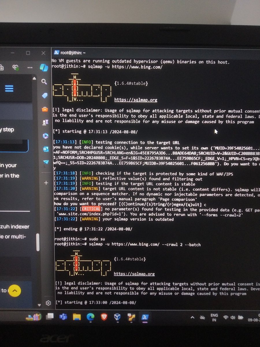 jithinp_p's tweet image. SQLmap tool 💻☢️
#SQL #CyberSecurity #Hackingtime #hackingtools #hackerman