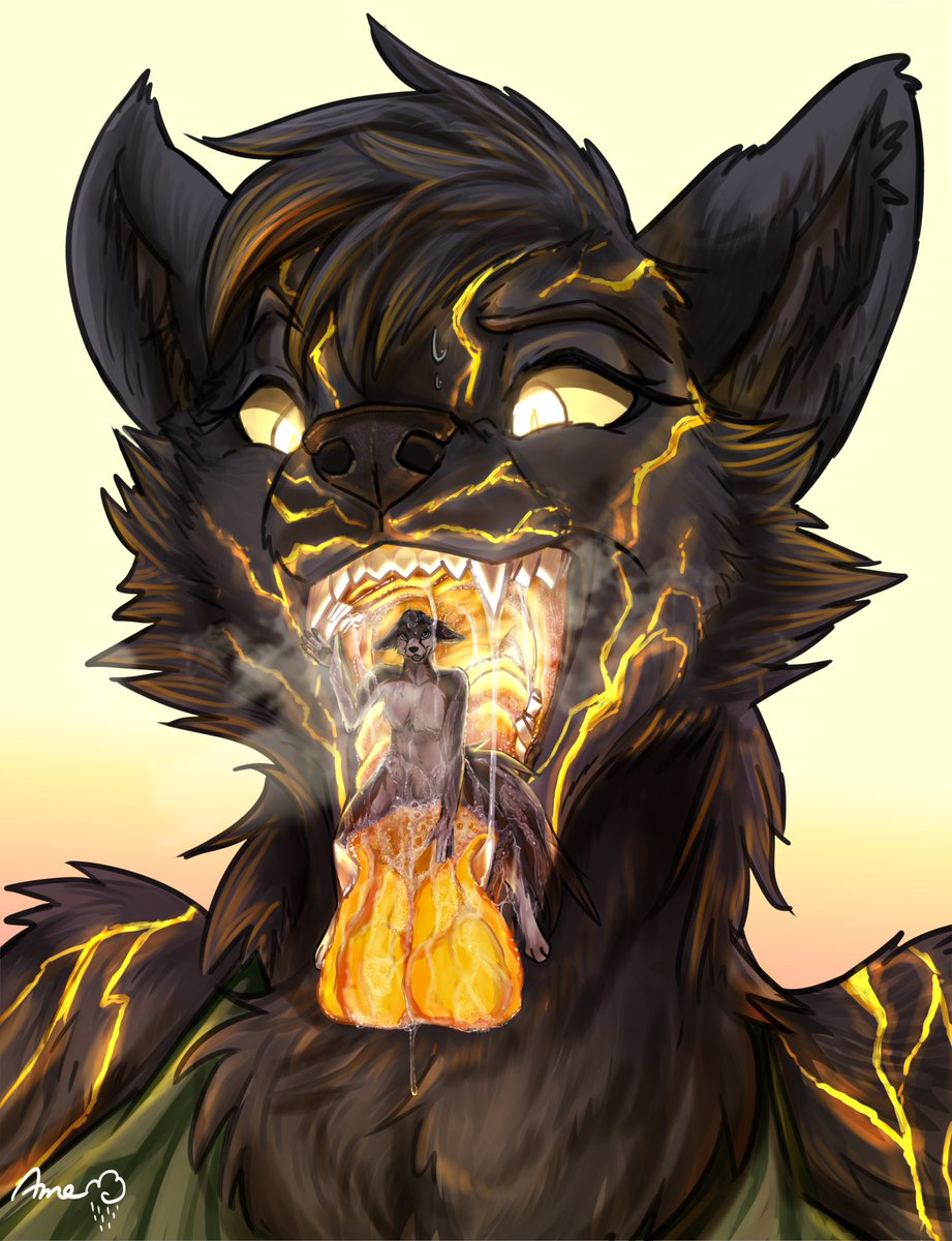 Always fun to have friends who are willing to accommodate the oddness of #VoreDay 

Art by the always great <a href="/ameamedoggo/">Ame</a>