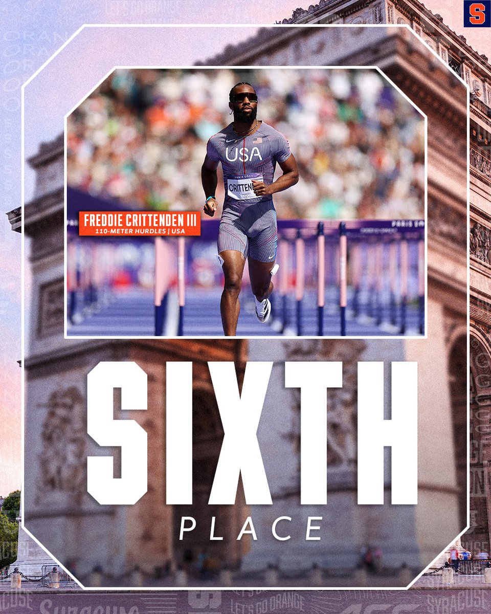 CuseXCTF's tweet photo. Proud of our guy, as always.

Freddie finishes sixth in the 110-Meter Hurdles in Paris.

#OlympiansMadeHere - @TeamUSACollege https://t.co/kQ1o7LhiYJ