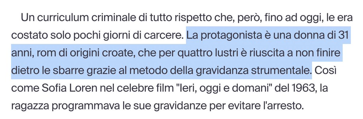 carlo_canepa's tweet photo. Forse avete letto su molti giornali che è stata arrestata una borseggiatrice che per 20 anni ha evitato il carcere perché «sempre incinta» (qui sotto l’Ansa). Ma se ha 31 anni, ha avuto il primo figlio a 11? E con un figlio all’anno, ha 20 figli? C’è qualcosa che non quadra. 🤔 https://t.co/OlF69sgihB